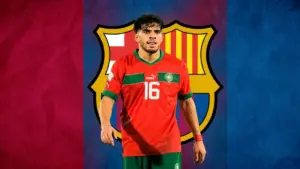 الزلزولي بخلفية فريق برشلونة